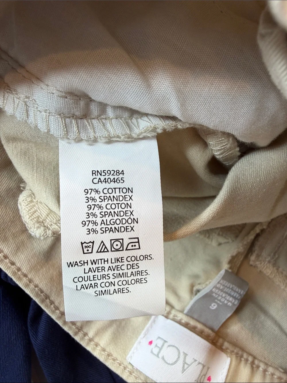 The Children’s Place Girls Uniform Bermuda Shorts Size 6 Navy Khaki 2-Pair Lot